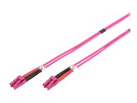 DIGITUS - Patch-Kabel - LC Multi-Mode (M) zu LC Multi-Mode (M) - 10 m - Glasfaser - Duplex - 50/125 Mikrometer - OM4 - halogenfrei - RAL 4003 Produktbild