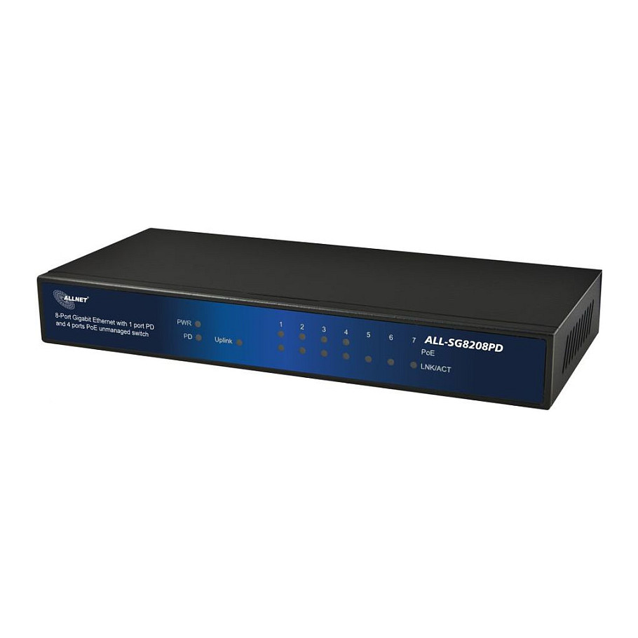 ALLNET ALL-SG8208PD ungemanaged 10G Ethernet (100/1000/10000) Energie Über Ethernet (PoE) Unterstütz Produktbild 4