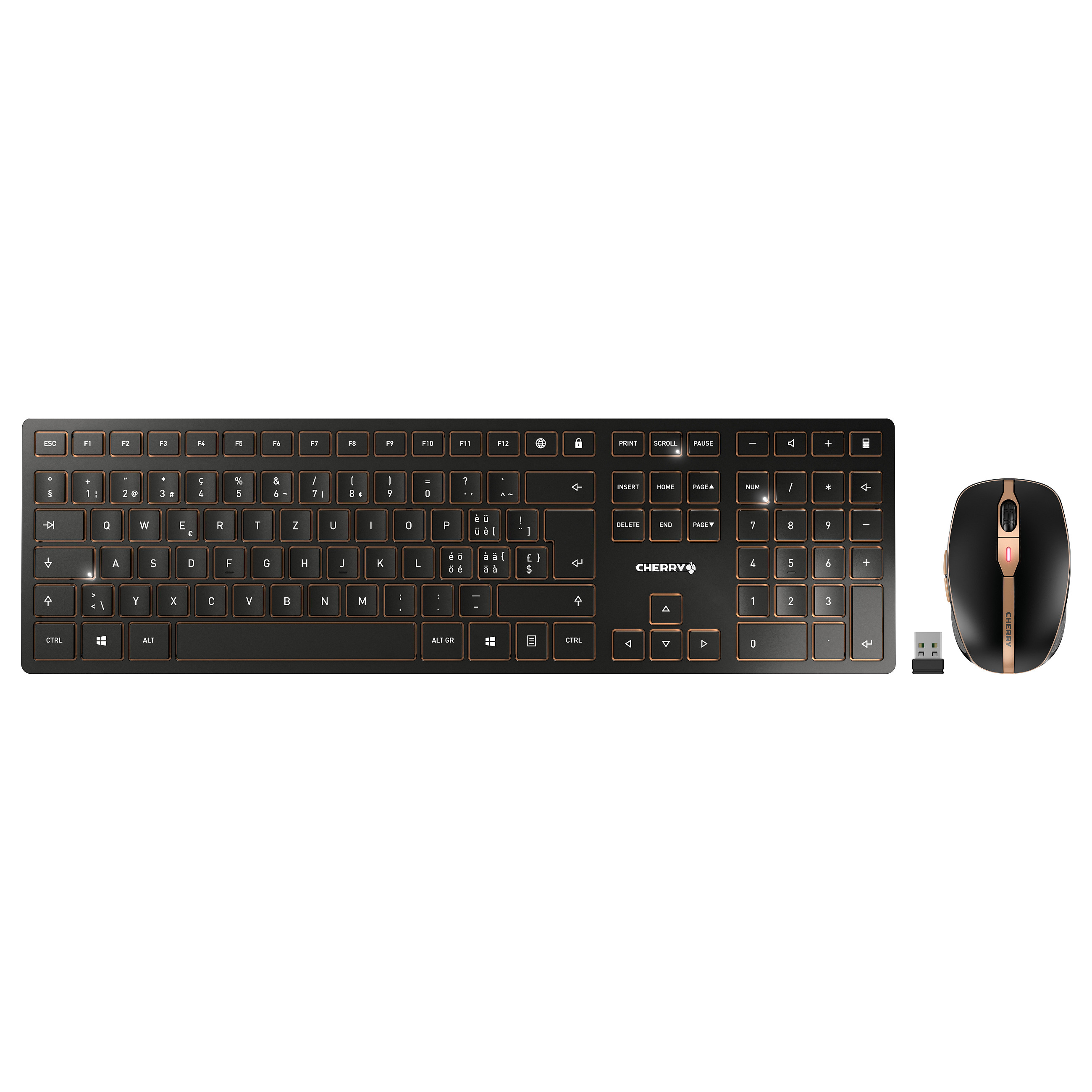 CHERRY DW 9100 SLIM CH Layout bronze/schwarz Produktbild 3