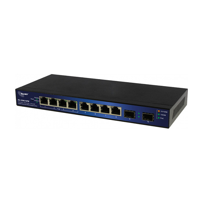 ALLNET 4xPoE/4xLAN/2xSFP Port Gigabit Switch smart managed 16 Gbps 4-Port HTTPS HTTP TCP/IP Duplex V Produktbild 3