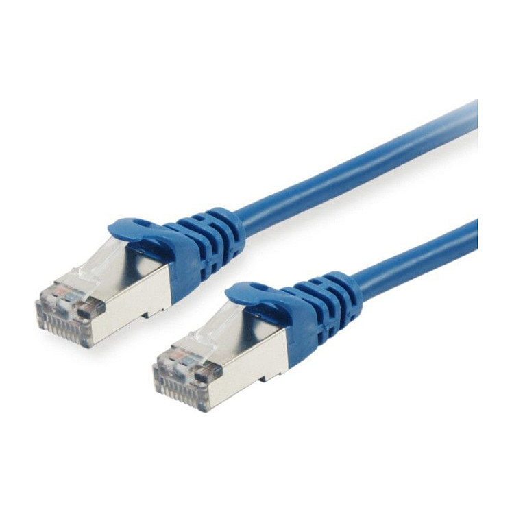 equip - Patch-Kabel - RJ-45 (M) zu RJ-45 (M) - 15 m - SFTP - CAT 6 - halogenfrei, geformt, verseilt - Blau Produktbild 3