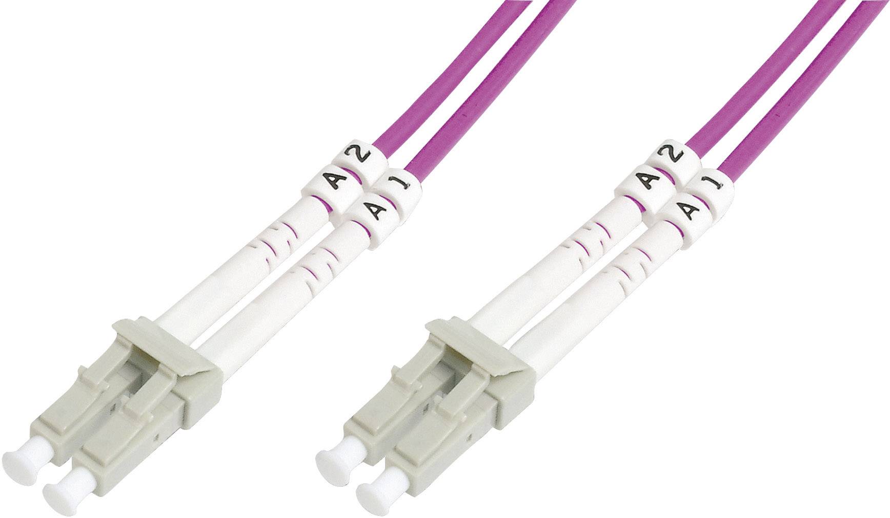 DIGITUS - Patch-Kabel - LC Multi-Mode (M) zu LC Multi-Mode (M) - 10 m - Glasfaser - Duplex - 50/125 Mikrometer - OM4 - halogenfrei - RAL 4003 Produktbild 4