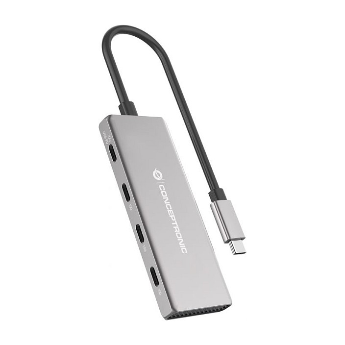 CONCEPTRONIC Dock USB-C->4x USB-C 100WPD o.Netzteil 0.25m gr Produktbild 3