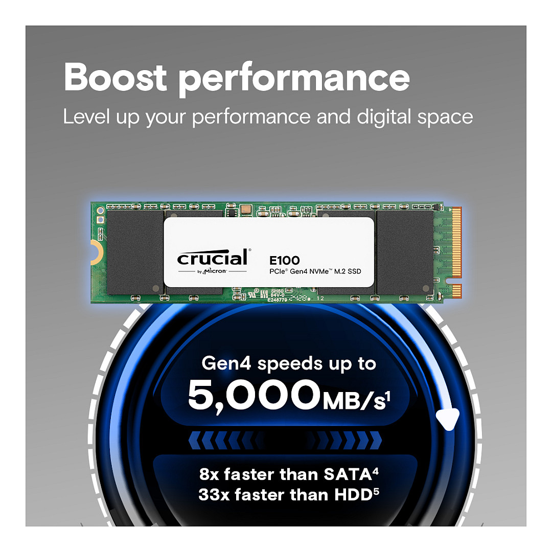 CRUCIAL E100 Gen4 2280 2TB Produktbild 2