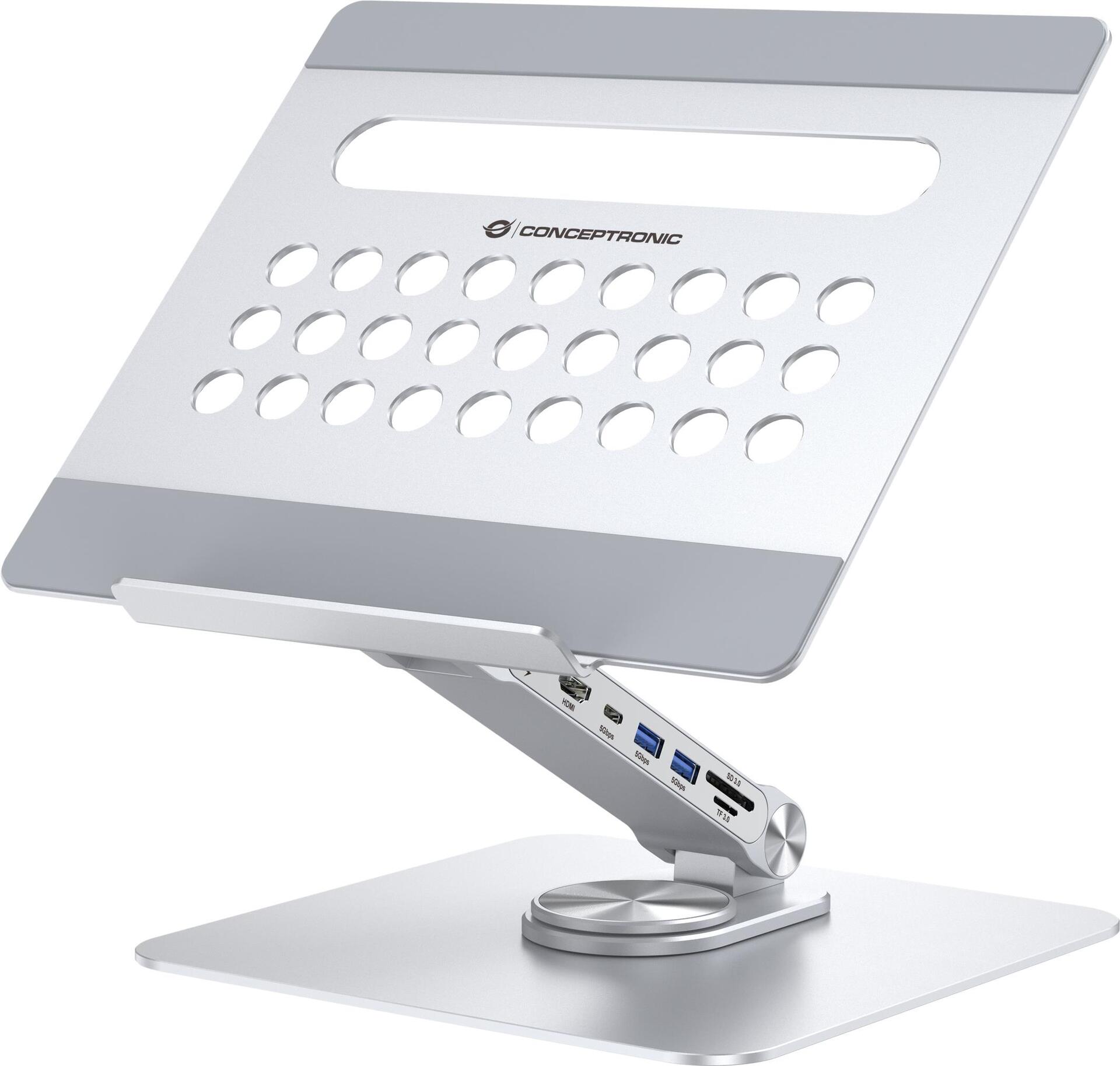 CONCEPTRONIC Tablet Halterung inkl 7-in-1 Docking Station si Produktbild 2