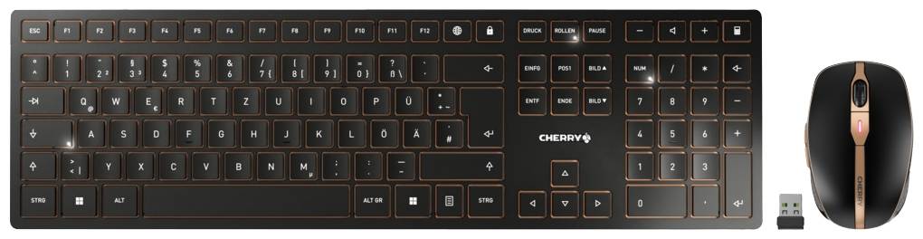 CHERRY DW 9100 SLIM DE Layout bronze/schwarz Produktbild 4