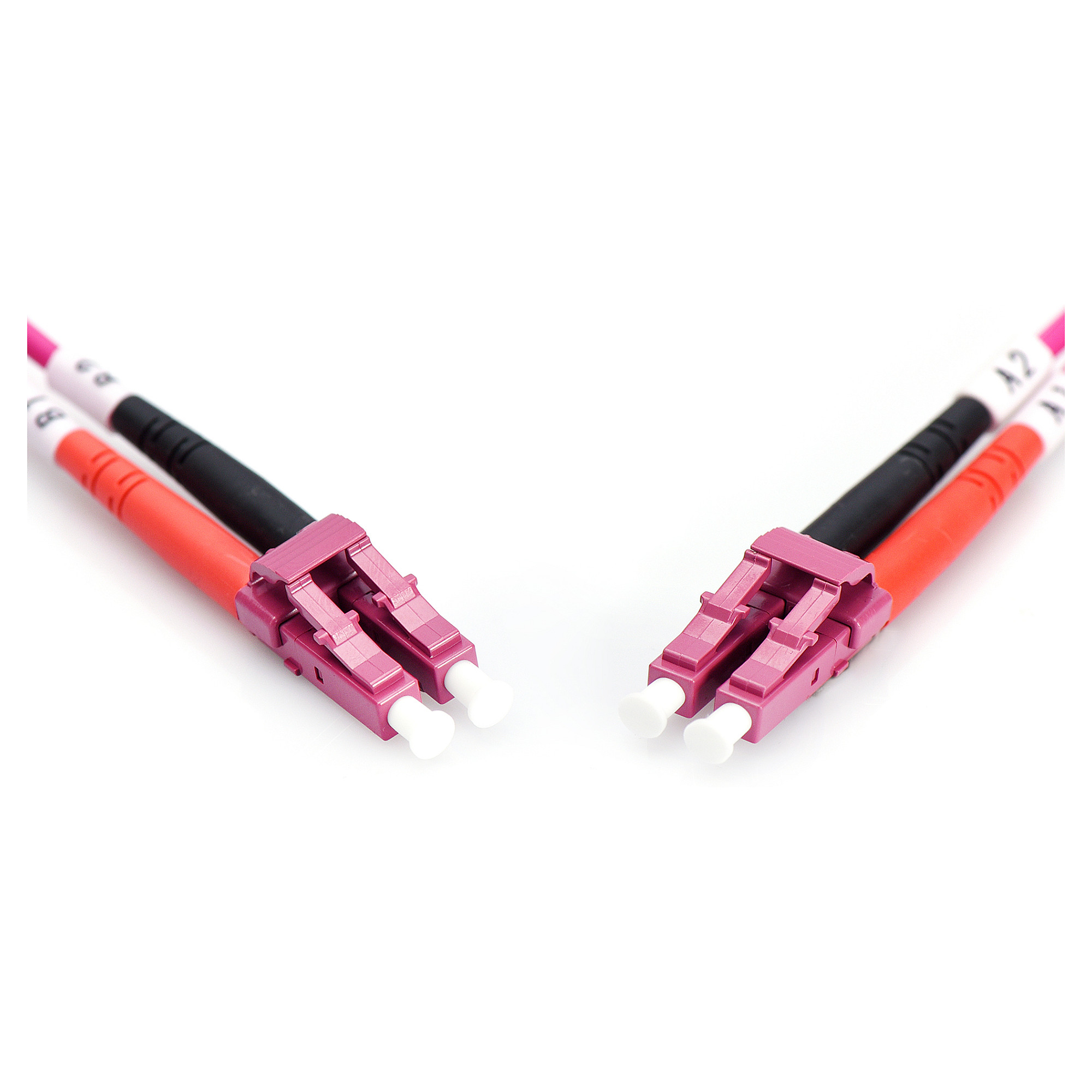 DIGITUS - Patch-Kabel - LC Multi-Mode (M) zu LC Multi-Mode (M) - 7 m - 7 m - Glasfaser - Duplex - 50/125 Mikrometer - OM4 - halogenfrei - Aquamarin Produktbild 2