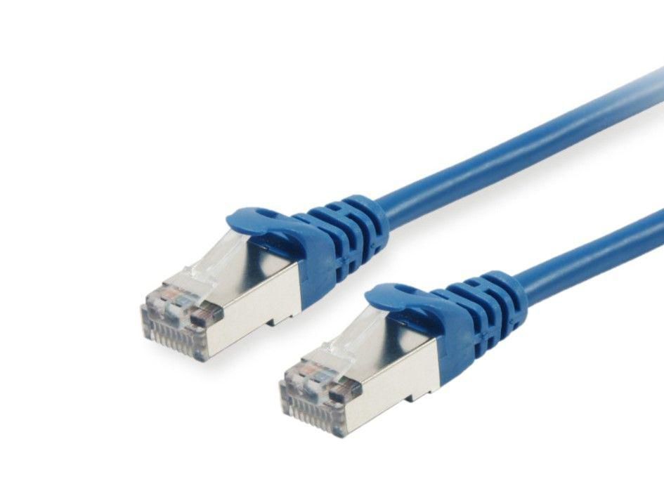 equip - Patch-Kabel - RJ-45 (M) zu RJ-45 (M) - 15 m - SFTP - CAT 6 - halogenfrei, geformt, verseilt - Blau Produktbild 2