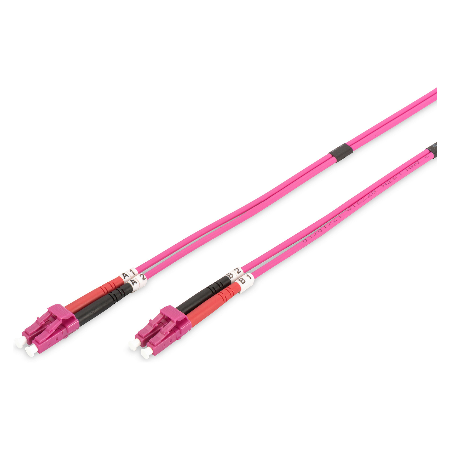 DIGITUS - Patch-Kabel - LC Multi-Mode (M) zu LC Multi-Mode (M) - 10 m - Glasfaser - Duplex - 50/125 Mikrometer - OM4 - halogenfrei - RAL 4003 Produktbild 3