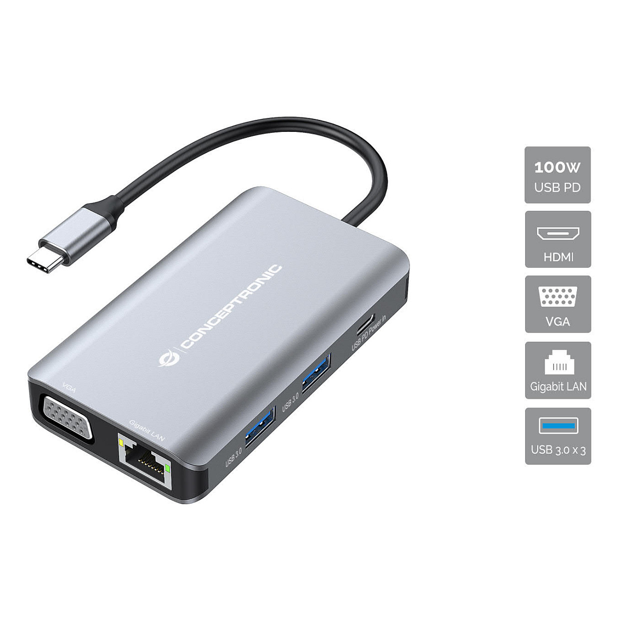 CONCEPTRONIC 100WPD 0.25m Produktbild 4