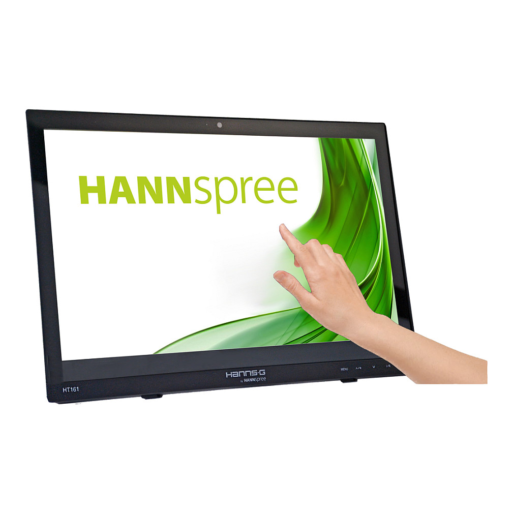 HANNSPREE HANNS.G HT161HNB - HT Series - LED-Monitor - 39.6 cm (15.6"") - Touchscreen - 1366 x 768 @ 60 Hz - 220 cd/m² - 500:1 - 12 ms - HDMI, VGA - Headset Produktbild 4