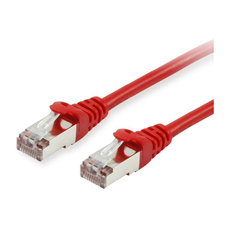 equip - Patch-Kabel - RJ-45 (M) zu RJ-45 (M) - 15 m - SFTP - CAT 6 - halogenfrei, geformt, verseilt - Rot Produktbild 3