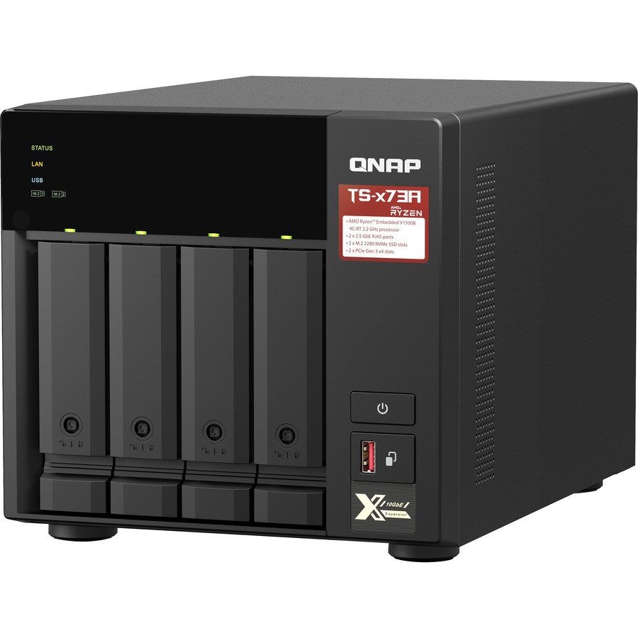 QNAP TS-473A - NAS-Server - 4 Schächte - SATA 6Gb/s - RAM 8 GB - 2.5 Gigabit Ethernet Produktbild 3