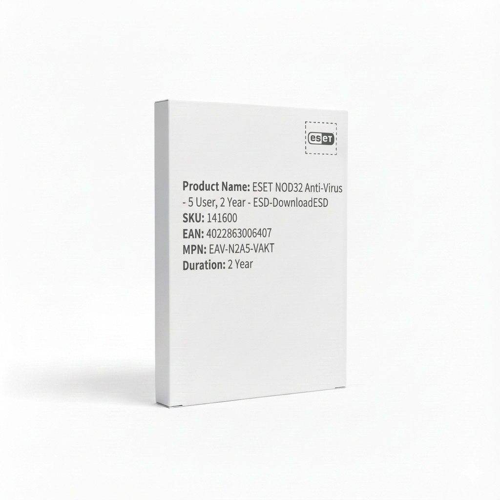 ESET ESD NOD32 Antivirus 5 User 2 Jahre Produktbild 2