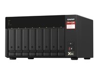 QNAP 8-bay NAS AMD Ryzen Embedded V1500B 2.2GHz 8GB 8xSATA 6Gb/s bays 2xM.2 NVMe PCIe Gen3 SSD slots Produktbild