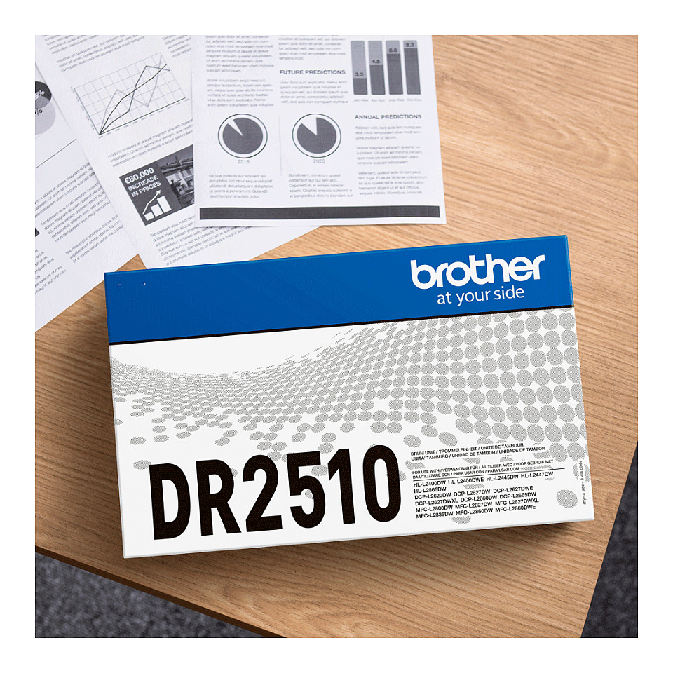 BROTHER DR2510 Black Drum Unit Single Pack Prints 15.000 pages Produktbild 3