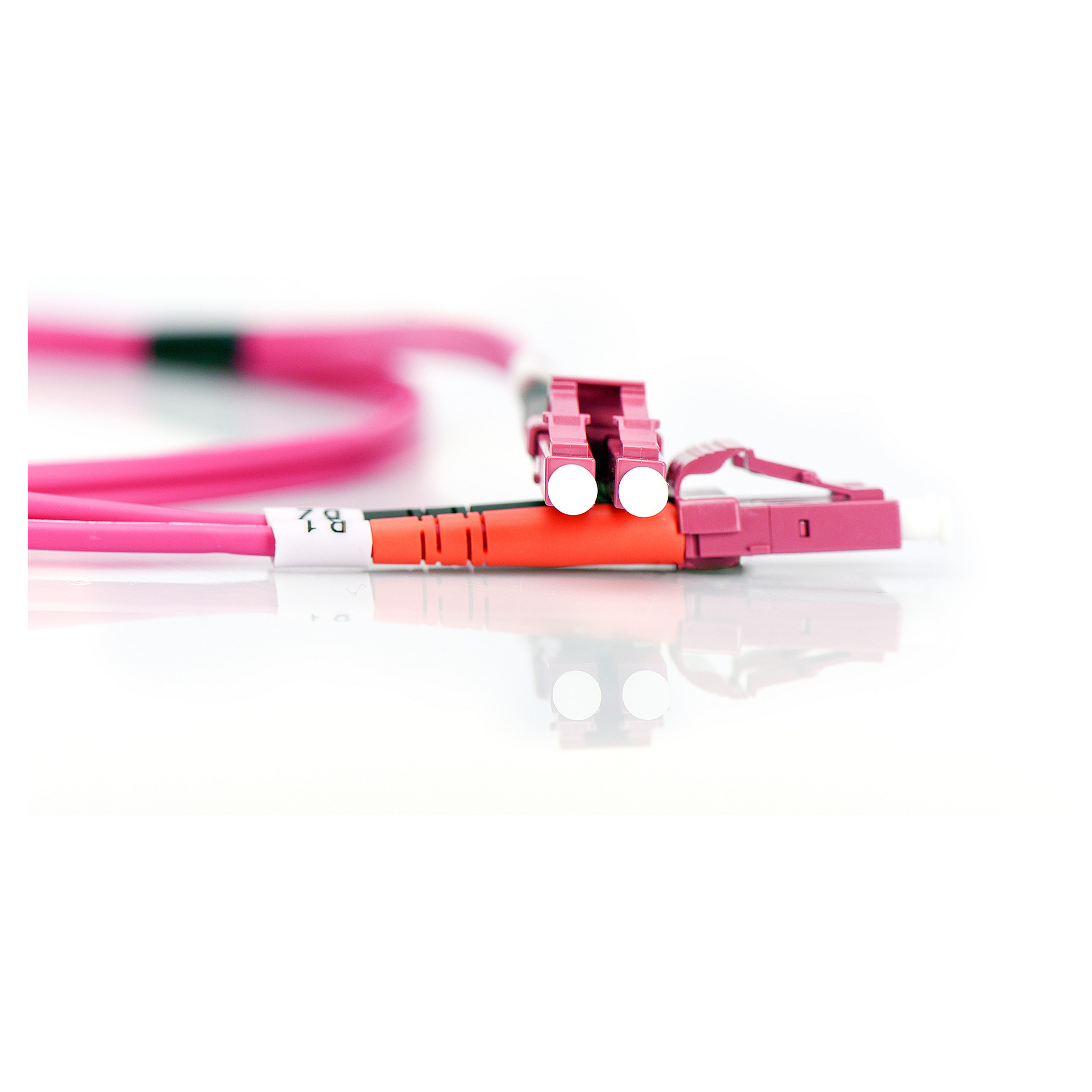 DIGITUS - Patch-Kabel - LC Multi-Mode (M) zu LC Multi-Mode (M) - 10 m - Glasfaser - Duplex - 50/125 Mikrometer - OM4 - halogenfrei - RAL 4003 Produktbild 2