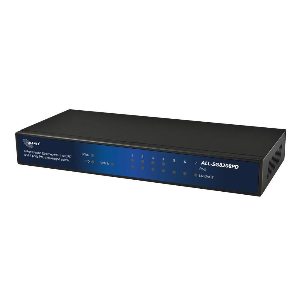 ALLNET ALL-SG8208PD ungemanaged 10G Ethernet (100/1000/10000) Energie Über Ethernet (PoE) Unterstütz Produktbild