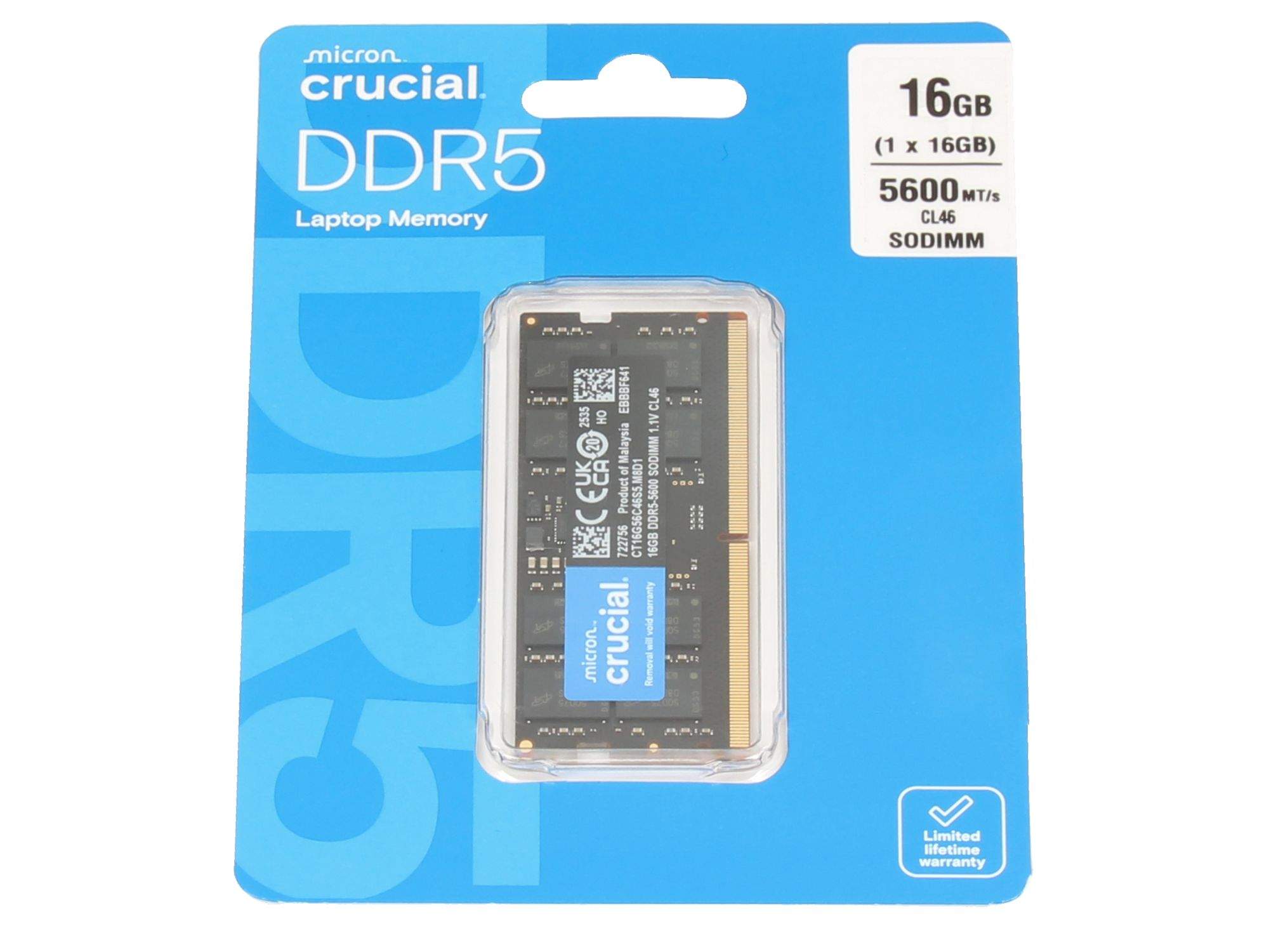 CRUCIAL CT16G56C46S5 16GB Kit (1x16GB) Produktbild 2